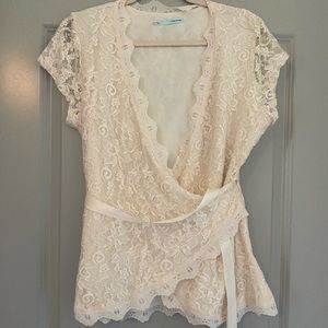 Cream, Lace Blouse